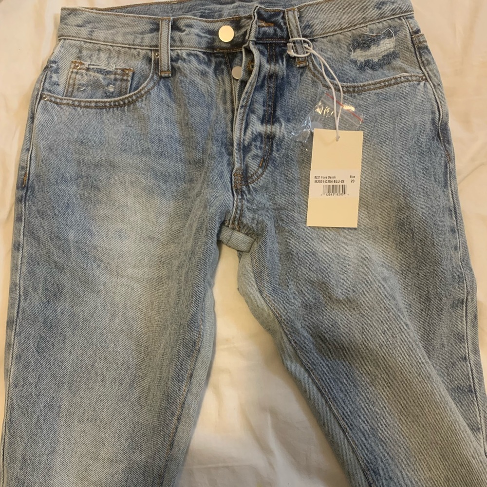 MNML BLUE FLARE JEANS